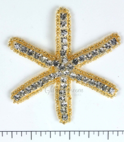 1105 3" Swarovski Crystal Iron On or Sew On Rhinestone Applique