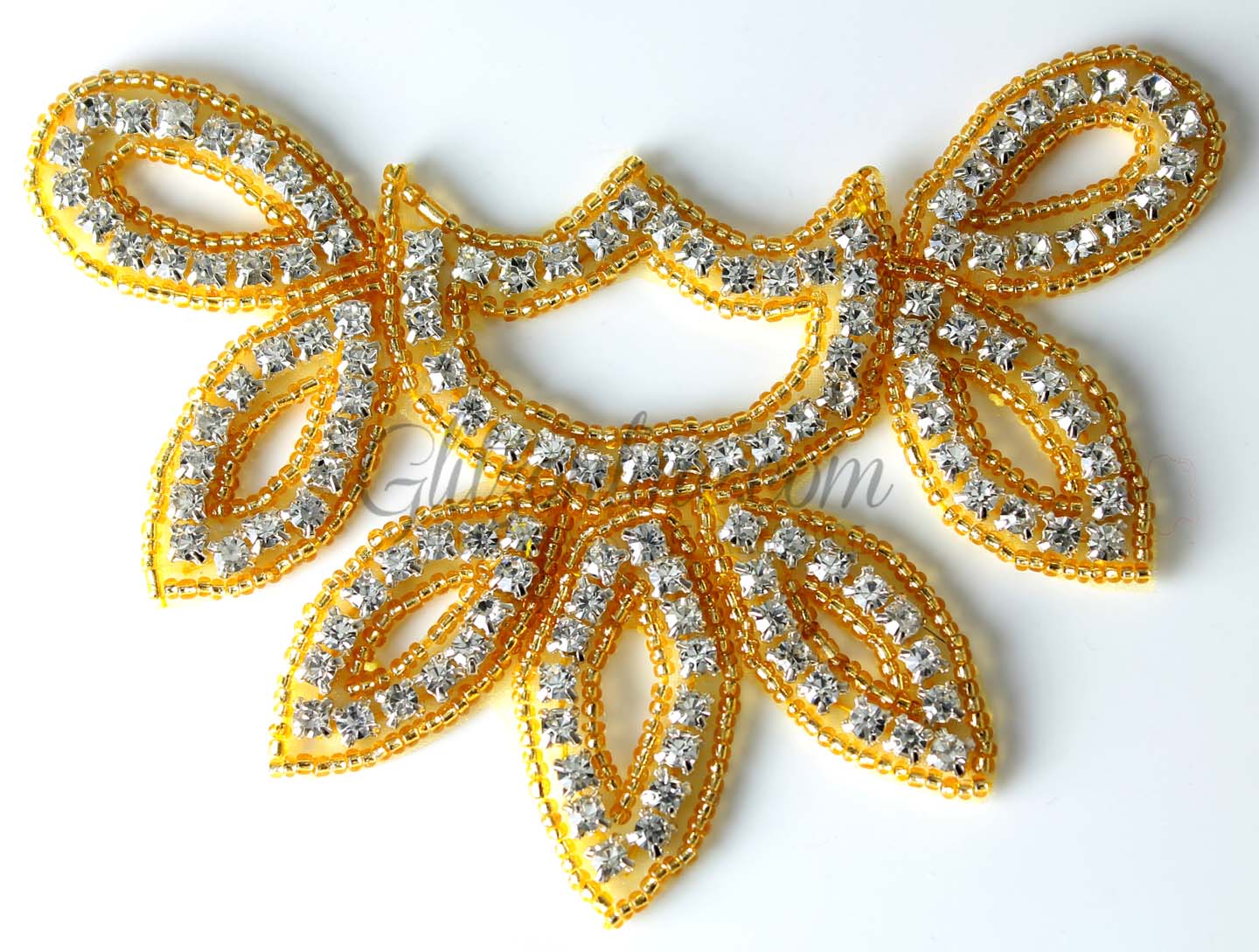 BDACY.HCMY Handmade Rhinestone Fringe Patch Trim Crystal Beaded Applique For Sewing Crafts Wedding Party Decoration Bridal Dress
