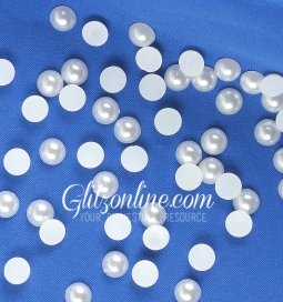 1180  Luster White 1/2 Faux Pearl