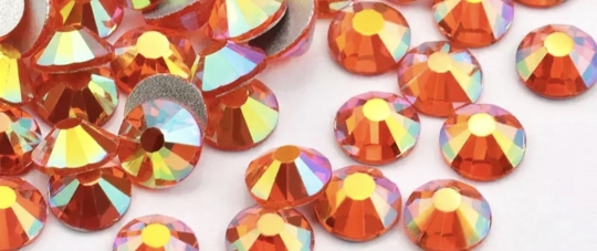 orange swarovski crystals