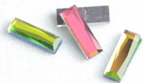 Glitzstone Rainbow Baguette 5x15mm Rhinestones 6 pieces