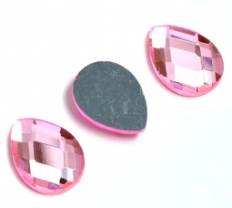 Glitzstone Crystal Light Pink Teardrop Rhinestones