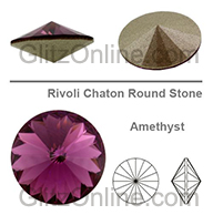 1122 Swarovski Crystal Amethyst Purple 24ss Rivoli Rhinestones 1 Dozen