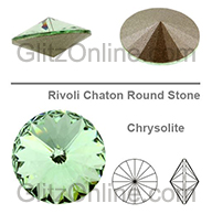 1122 Swarovski Crystal Chrysolite Green 24ss Rivoli Rhinestones 1 Dozen