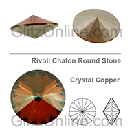 1122 Swarovski Crystal Copper 47ss Rivoli Rhinestones 1 Dozen