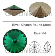 1122 Swarovski Crystal Emerald Green 24ss Rivoli Rhinestones 1 Dozen