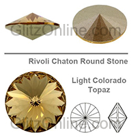1122 Swarovski Crystal Light Colorado Topaz 24ss Rivoli Rhinestones 1 Dozen