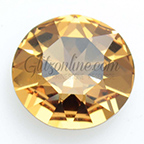 1201 Swarovski Crystal Light Colorado Topaz Gold 27mm Pointed Back Round Rhinestones