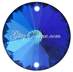 3200 Swarovski Crystal Bermuda Blue 12mm Flatback Sew On Rivoli Rhinestones 1 Piece