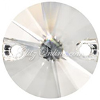 3200 GlitzStone Crystal 8mm Rivoli Flatback Sew-On Rhinestones 1 Dozen