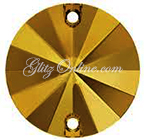 3200 Swarovski Crystal Dorado Gold 10mm Flatback Sew On Rivoli Rhinestones 1 Dozen