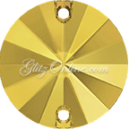3200 GlitzStone Crystal Metallic Gold 8mm Sew On Rivoli Rhinestone 1 Dozen