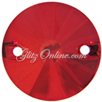 3200 GlitzStone Crystal Light Siam Red 8mm Rivoli Flatback Sew-On Rhinestones 1 Dozen