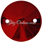 3200 Swarovski Crystal Siam Red 10mm Flatback Sew On Rivoli Rhinestones 1 Dozen