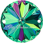 3200 GlitzStone Crystal Vitrail Rainbow 8mm Rivoli Flatback Sew-On Rhinestones 1 Dozen