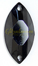 3222/2 Swarovski Crystal Jet Black 18x9 Sew On Navette Rhinestones 2 Dozen Factory Pack