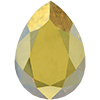 4320 GlitzStone Crystal Metallic Gold Coated Pear Fancy Rhinestone 10x14mm 6 Dozen