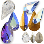 Swarovski Crystal Pear & Teardrop Rhinestones
