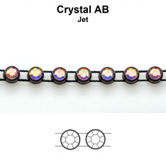 Swarovski Crystal AB 12ss Rhinestones In Black Plastic Banding