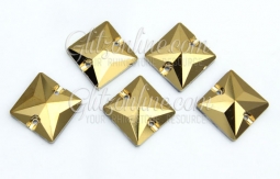 317 Glitzstone Metallic Gold Sew On Triangle Rhinestones