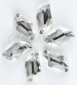 319S Glitzstone Crystal Sew On Leaf Rhinestones