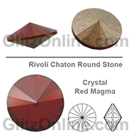 1122 Swarovski Crystal Red Magma 29ss Rivoli Rhinestones 1 Dozen