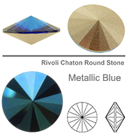 1122 Swarovski Crystal Metallic Blue 24ss Rivoli Rhinestones 1 Dozen