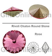 1122 Swarovski Crystal Rose Pink 24ss Rivoli Rhinestones 1 Dozen