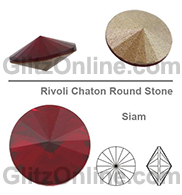 1122 Swarovski Crystal Siam Red 24ss Rivoli Rhinestones 1 Dozen
