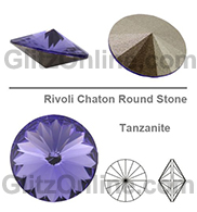 Preciosa Crystal Tanzanite Purple 34ss Pointed Back Rivoli Rhinestones Factory Pack (288 pieces)