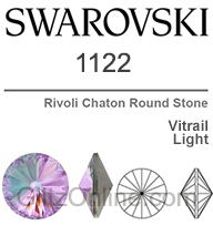 1122 Swarovski Crystal Vitrail Light 24ss Rivoli Rhinestones 1 Dozen