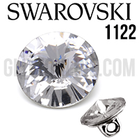 1122 Swarovski Crystal 16mm Rivoli Rhinestone Shank Button