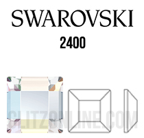 2400 Swarovski Crystal AB 3x3mm Flatback Square Rhinestones 1 Dozen