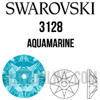 3128 Swarovski Crystal 3mm Aquamarine Lochrose Rhinestones 1 Dozen