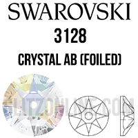 3128 Swarovski Crystal AB 3mm Lochrose Sew-On Rhinestones Factory Pack 1440 Pieces