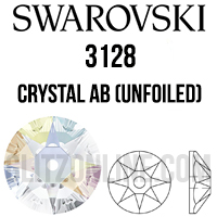 3128 Swarovski Crystal AB 5mm Lochrose Sew-On UNFOILED Rhinestones 1 Dozen