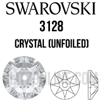 3128 Swarovski Crystal 4mm Lochrose Sew-On UNFOILED Rhinestones Factory Pack 1440 Pieces
