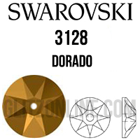 3128 Swarovski Crystal 3mm Dorado Lochrose Rhinestones 1 Dozen