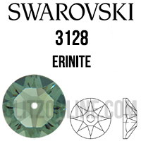 3128 Swarovski Crystal 4mm Erinite Lochrose Sew-On Rhinestones 1 Dozen