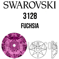 3128 Swarovski Crystal 3mm Fuchsia Lochrose Rhinestones 6 Dozen