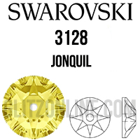 3128 Swarovski Crystal 3mm Jonquil Lochrose Sew-On Rhinestones 1 Dozen
