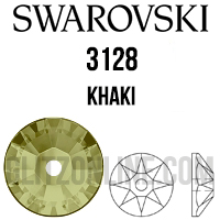 3128 Swarovski Crystal 4mm Khaki Lochrose Sew-On Rhinestones 1 Dozen