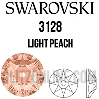 3128 Swarovski Crystal 4mm Light Peach Lochrose Sew-On Rhinestones 1 Dozen