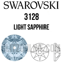 3128 Swarovski Crystal 4mm Light Sapphire Lochrose Sew-On Rhinestones 1 Dozen