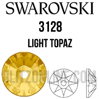 3128 Swarovski Crystal 4mm Light Topaz Lochrose Sew-On Rhinestones 1 Dozen