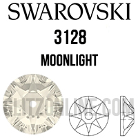 3128 Swarovski Crystal 3mm Moonlight Lochrose Sew-On Rhinestones 1 Dozen