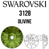 3128 Swarovski Crystal 4mm Olivine Lochrose Sew-On Rhinestones 1 Dozen