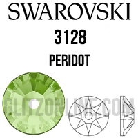 3128 Swarovski Crystal 3mm Peridot Lochrose Rhinestones 1 Dozen