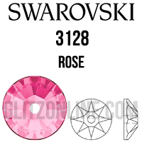 3128 Swarovski Crystal 4mm Rose Lochrose Sew-On Rhinestones 1 Dozen