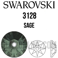 3128 Swarovski Crystal 3mm Sage Lochrose Rhinestones 1 Dozen